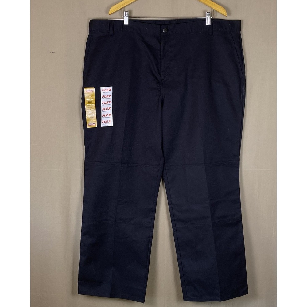 NWT Dickies 44X30 Men's Relaxed Fit Straight Leg Double Knee‎ Flex Black Pants